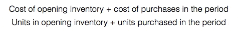 Periodic weighted average