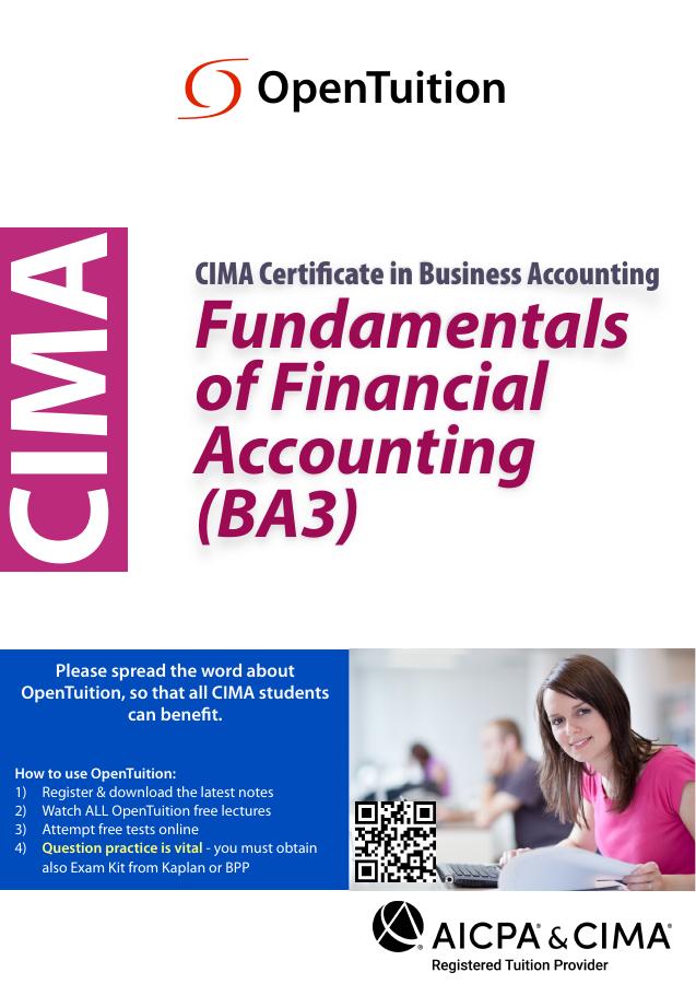 CIMA BA3 Notes Exams