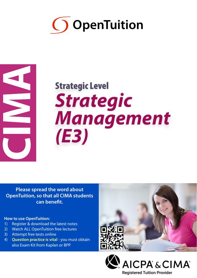 CIMA E3 Notes Exams
