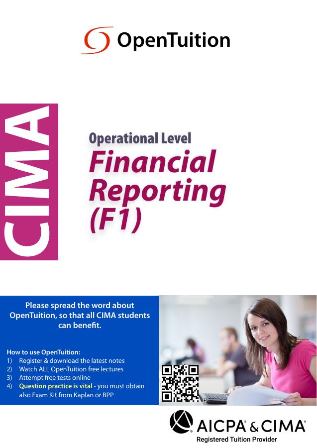 CIMA F1 Notes Exams