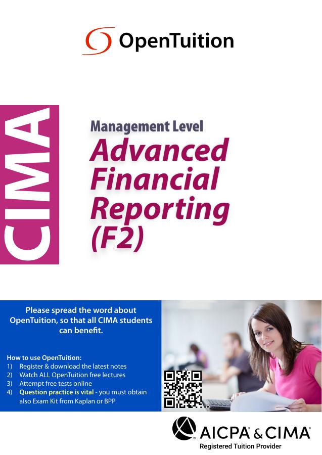 CIMA F2 Notes Exams