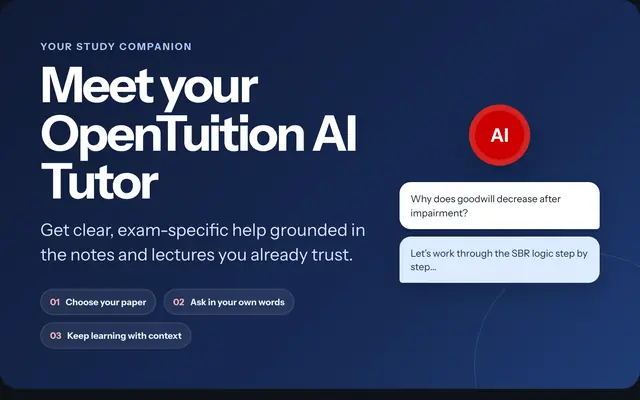 The AI tutor: an example question and the start of its answer