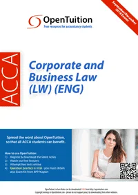 ACCA Corporate and Business Law (LW) (ENG) notes (September 2025-August 2026 exams)