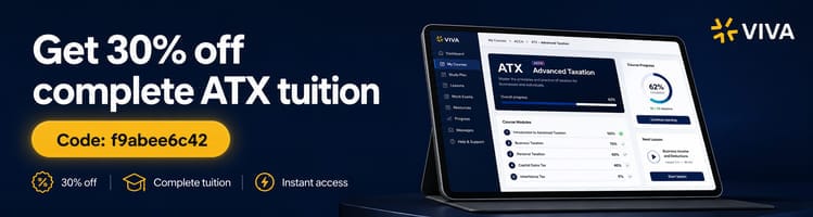 VivaTuition ACCA ATX course 30% discount advert